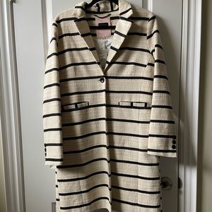 Cream and black striped Jacket. SIZE EU36. BNWT.